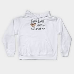 Baseball Cheerin' Grandma Kids Hoodie